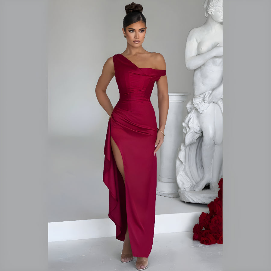 SELENE ONE SHOULDER DRESS
