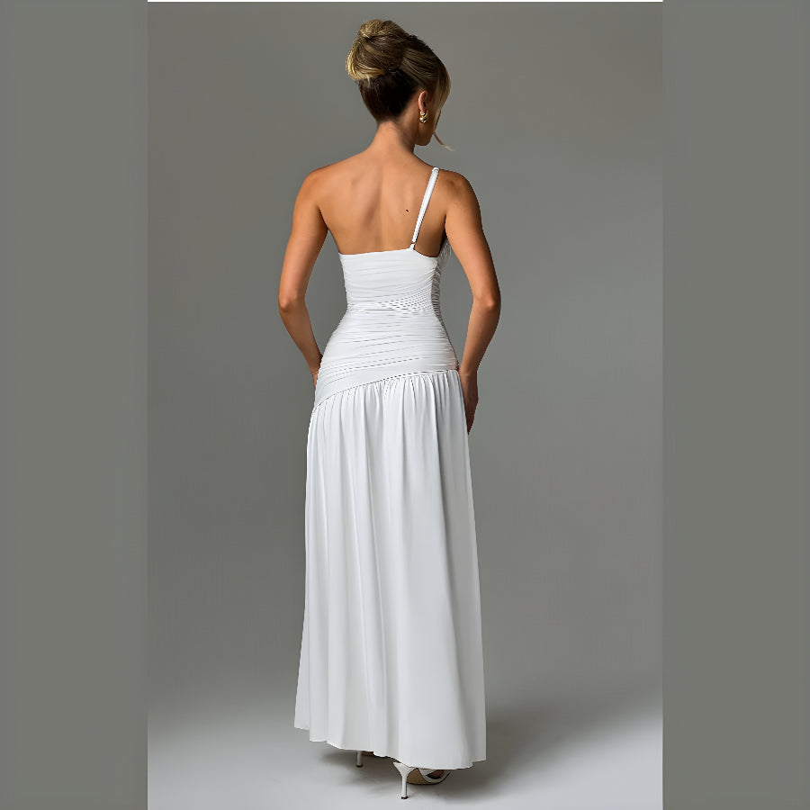 SOLANA ONE SHOULDER DRESS