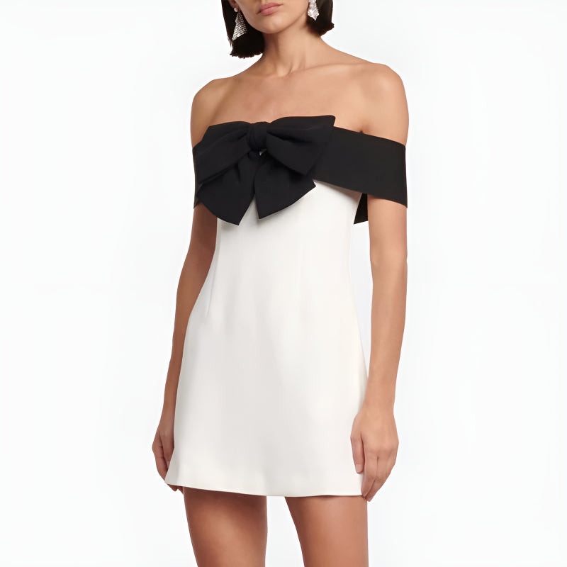 NOIR BOW DRESS