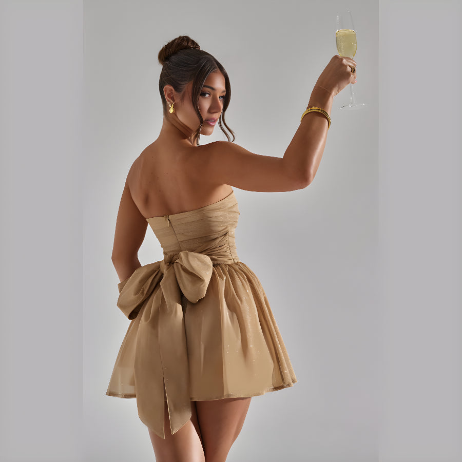 BELLA BOW MINI DRESS