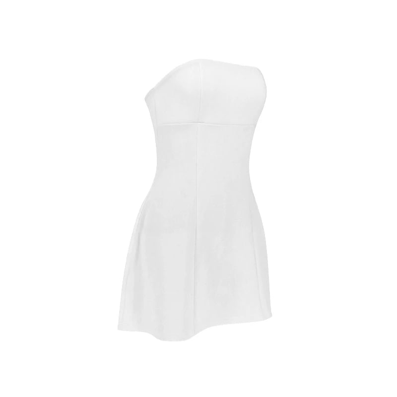 Sexy A-Line Dress Women's Summer New Solid Sexy Sleeveless Off Shoulder Bodycon Dresses Fashion Elegant Club Party Lady Dresses