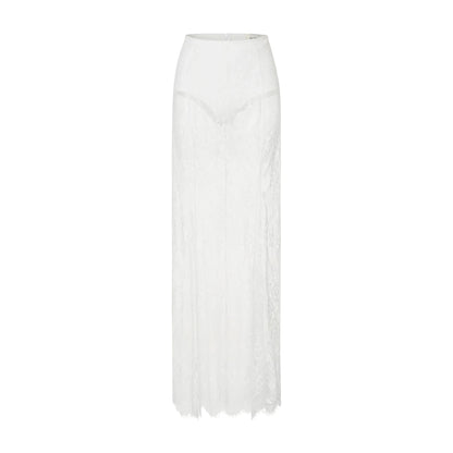 Tornova Strapless Lace Dress Sets Female Elegant Sexy Strap Vest High Waist Splice Long Skirt Ladies Slim Banquet 2 Pieces Set
