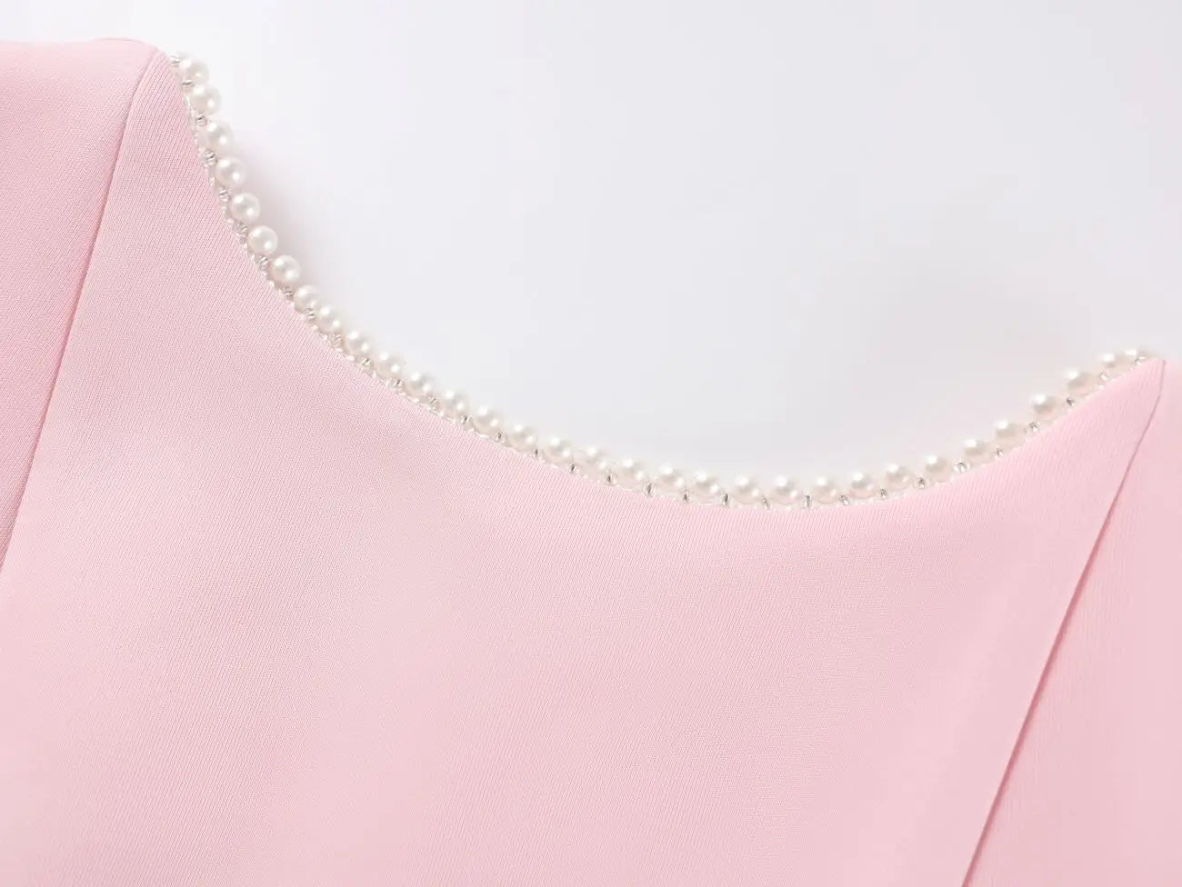 Elegant Pearl Bow Backless Sexy Mini Dress Women's Luxury Party Short Dresses White Black Pink Birthday Evening Wedding Summer