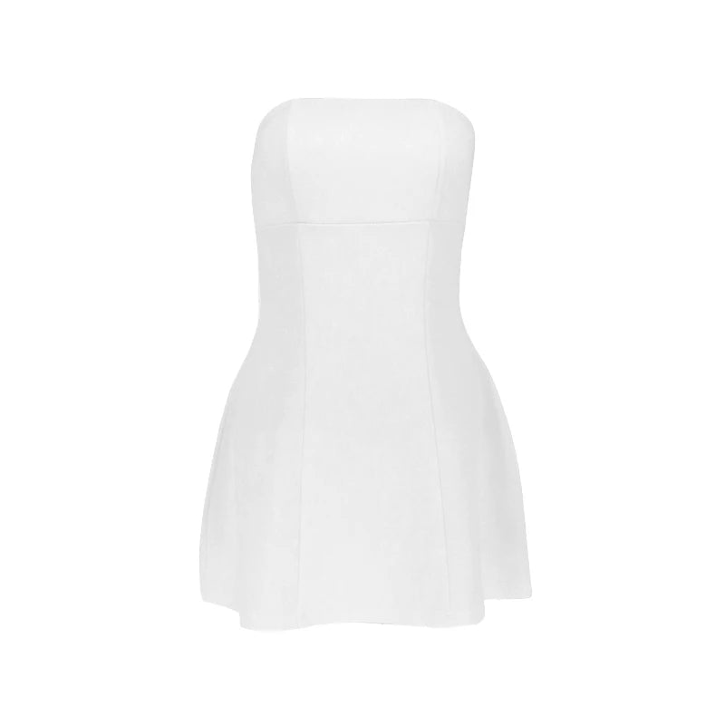 Sexy A-Line Dress Women's Summer New Solid Sexy Sleeveless Off Shoulder Bodycon Dresses Fashion Elegant Club Party Lady Dresses