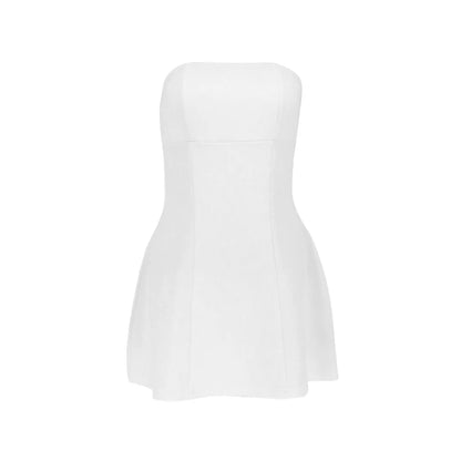 Sexy A-Line Dress Women's Summer New Solid Sexy Sleeveless Off Shoulder Bodycon Dresses Fashion Elegant Club Party Lady Dresses